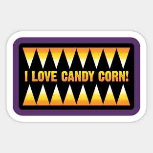 I Love Candy Corn Sticker